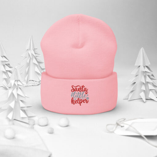 Santa's Little Helper Christmas Cuffed Beanie Hat - Image 22