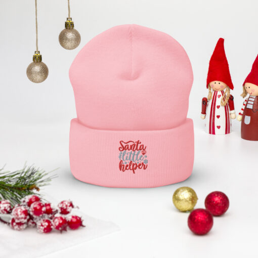 Santa's Little Helper Christmas Cuffed Beanie Hat - Image 21