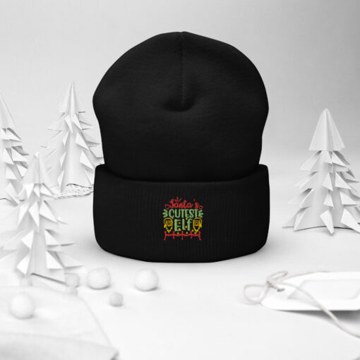 Santa's Cutest Elf Cuffed Beanie - Image 2