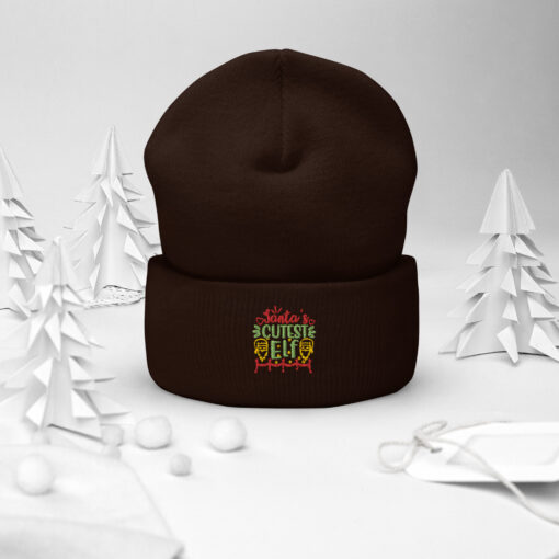 Santa's Cutest Elf Cuffed Beanie - Image 4