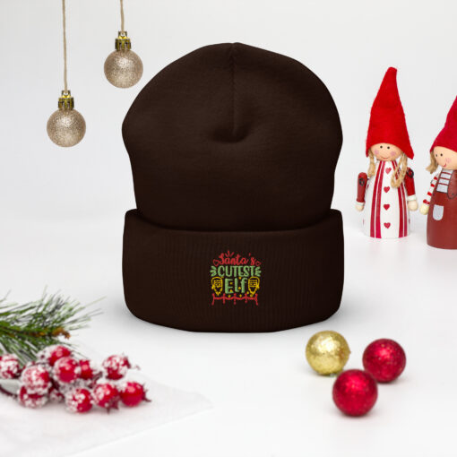 Santa's Cutest Elf Cuffed Beanie - Image 3