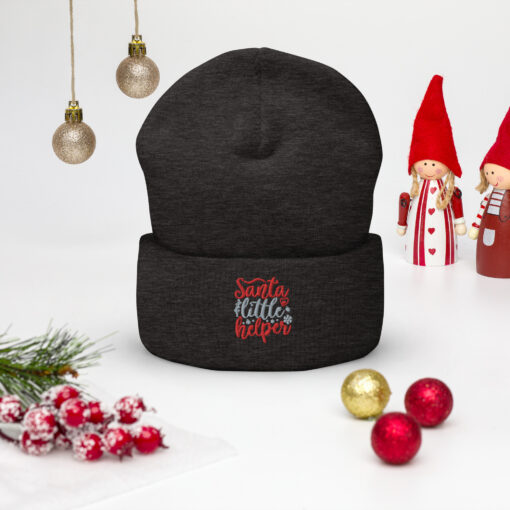 Santa's Little Helper Christmas Cuffed Beanie Hat - Image 7