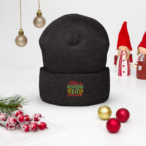 Santa's Cutest Elf Cuffed Beanie - Image 7