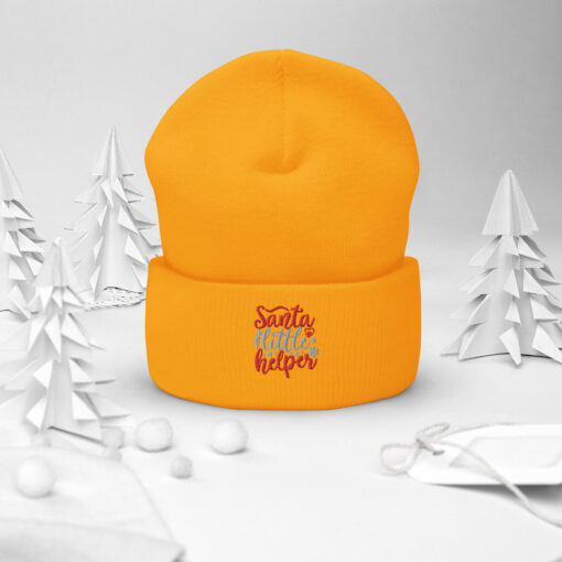 Santa's Little Helper Christmas Cuffed Beanie Hat - Image 20