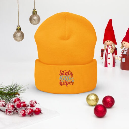 Santa's Little Helper Christmas Cuffed Beanie Hat - Image 19