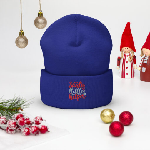 Santa's Little Helper Christmas Cuffed Beanie Hat - Image 9