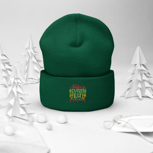 Santa's Cutest Elf Cuffed Beanie - Image 14