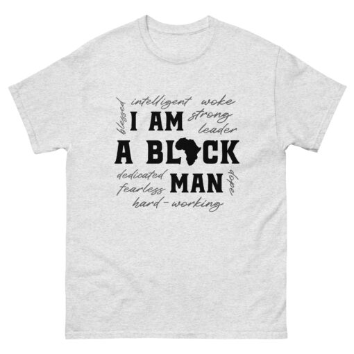 I Am a Black Man Men's Classic Crew Neck T-Shirt - Image 20