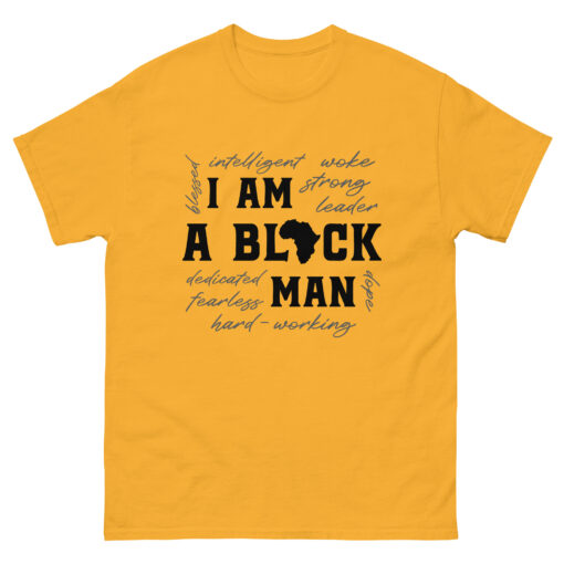 I Am a Black Man Men's Classic Crew Neck T-Shirt - Image 8