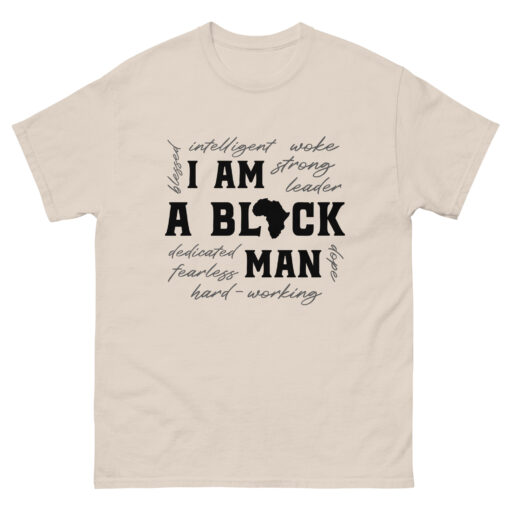 I Am a Black Man Men's Classic Crew Neck T-Shirt - Image 16