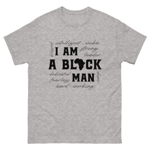 I Am a Black Man Men's Classic Crew Neck T-Shirt - Image 10