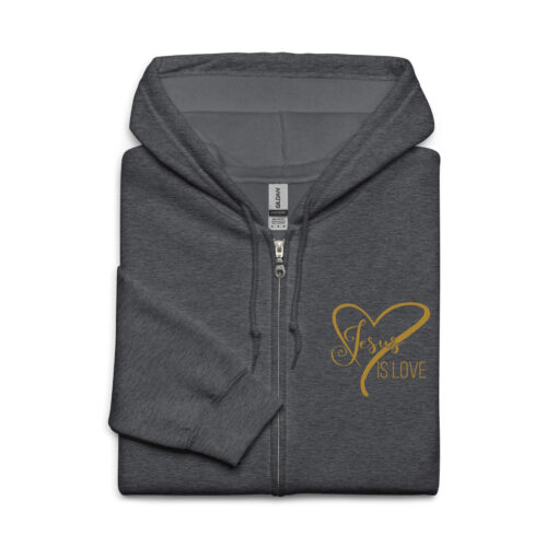 Men's Jesus is Love Unisex Heavy Blend Zip Hoodie - Image 2