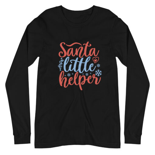 Santa Little Helper (Unisex) Long Sleeve T-Shirt - Image 4