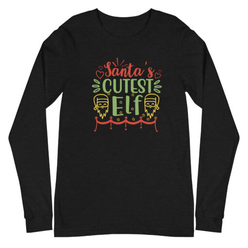 Santa's Cutest Elf (Unisex) Long Sleeve Tee - Image 2