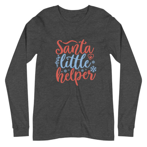 Santa Little Helper (Unisex) Long Sleeve T-Shirt - Image 13