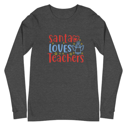 Santa Loves Teachers (Unisex) Long Sleeve Tee - Image 13