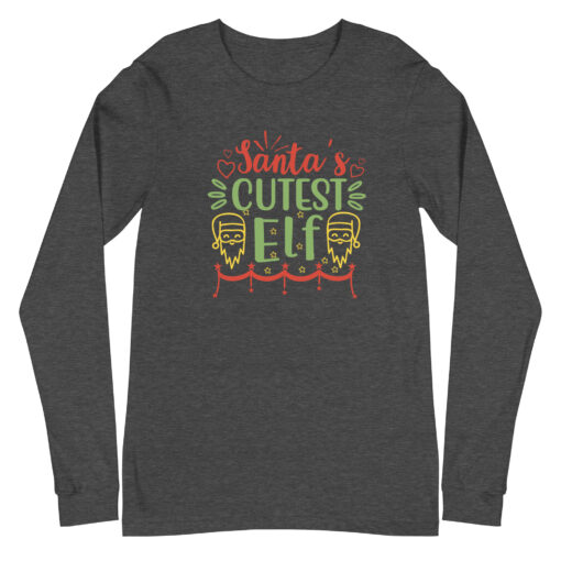 Santa's Cutest Elf (Unisex) Long Sleeve Tee