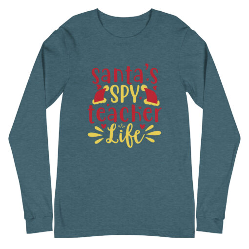 Santa's Spy Teacher Life (Unisex) Long Sleeve Tee - Image 17