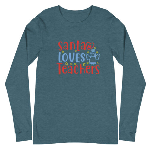 Santa Loves Teachers (Unisex) Long Sleeve Tee - Image 19