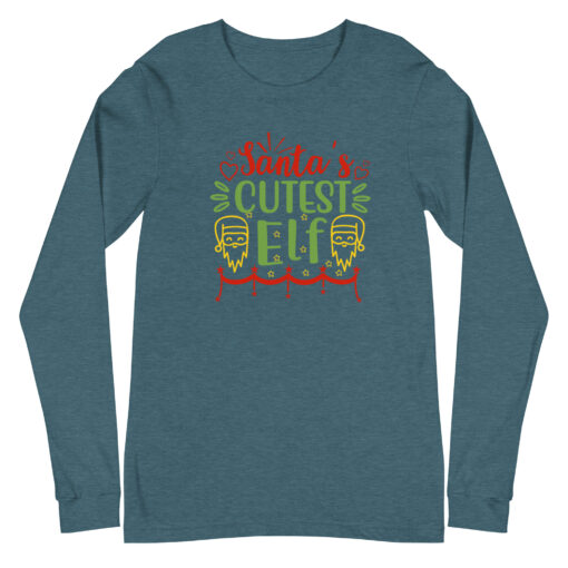 Santa's Cutest Elf (Unisex) Long Sleeve Tee - Image 15