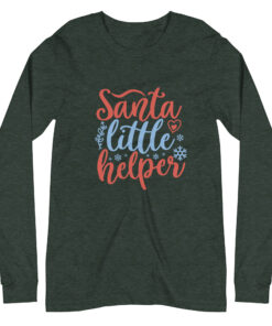 Santa Little Helper (Unisex) Long Sleeve T-Shirt