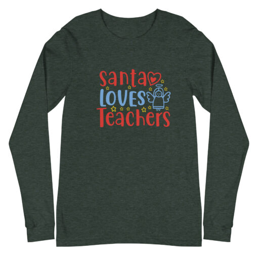 Santa Loves Teachers (Unisex) Long Sleeve Tee - Image 11