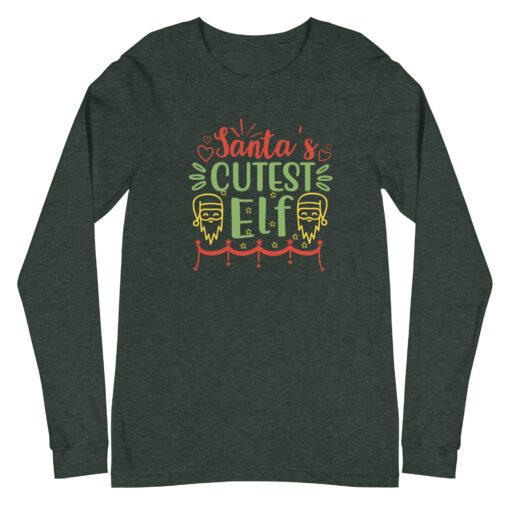 Santa's Cutest Elf (Unisex) Long Sleeve Tee - Image 8