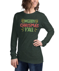 Merry Christmas Y’all (Unisex) Long Sleeve Tee