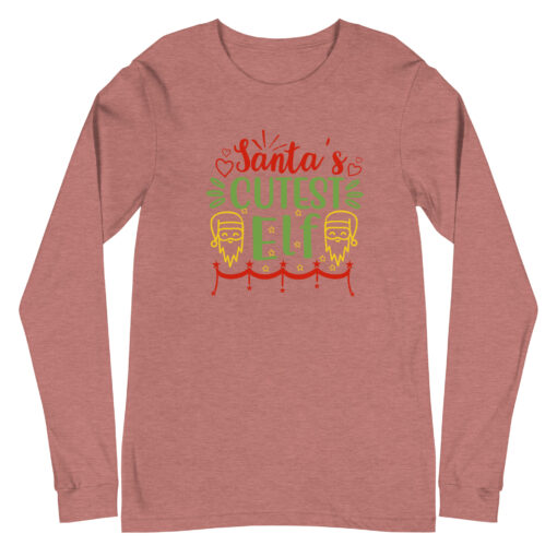 Santa's Cutest Elf (Unisex) Long Sleeve Tee - Image 21