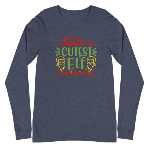 Santa's Cutest Elf (Unisex) Long Sleeve Tee - Image 13