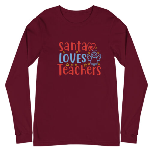 Santa Loves Teachers (Unisex) Long Sleeve Tee - Image 7