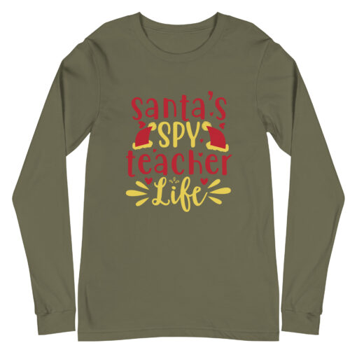 Santa's Spy Teacher Life (Unisex) Long Sleeve Tee - Image 21