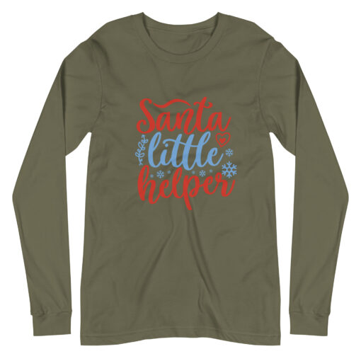 Santa Little Helper (Unisex) Long Sleeve T-Shirt - Image 21