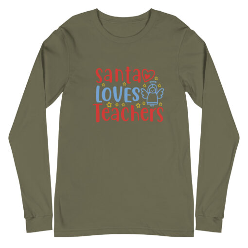 Santa Loves Teachers (Unisex) Long Sleeve Tee - Image 23