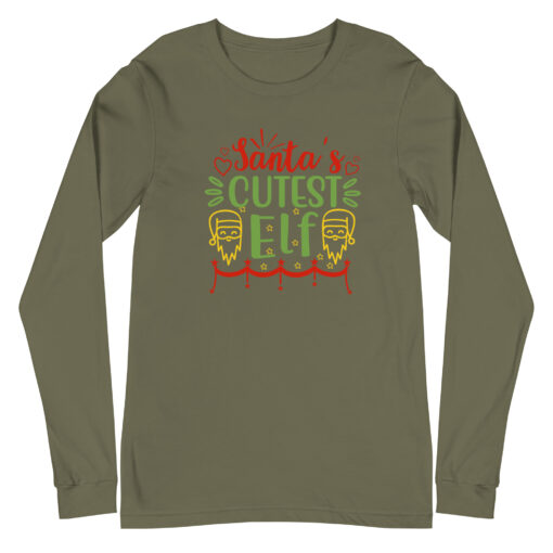 Santa's Cutest Elf (Unisex) Long Sleeve Tee - Image 19