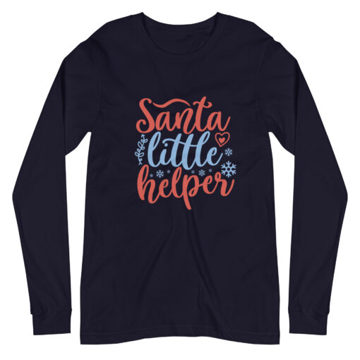 Santa Little Helper (Unisex) Long Sleeve T-Shirt - Image 6