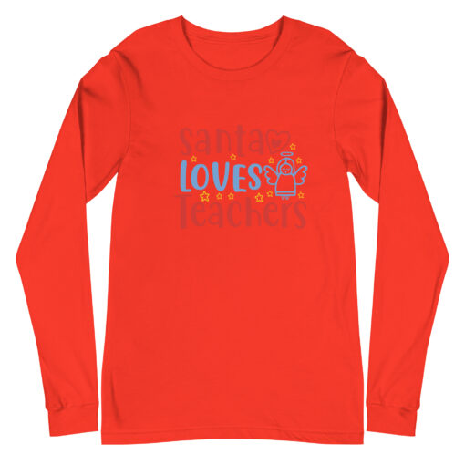 Santa Loves Teachers (Unisex) Long Sleeve Tee - Image 21