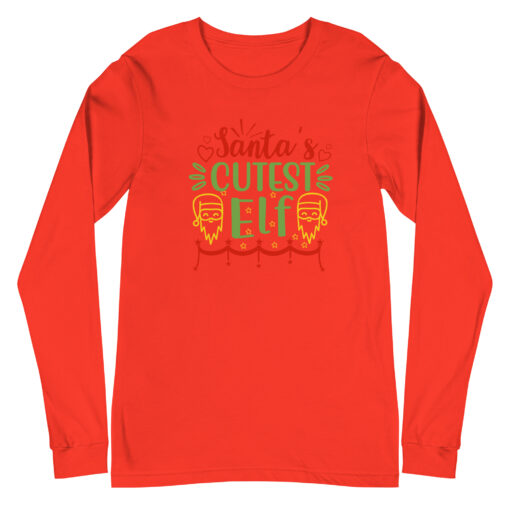 Santa's Cutest Elf (Unisex) Long Sleeve Tee - Image 17