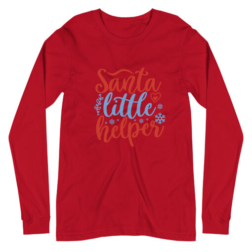 Santa Little Helper (Unisex) Long Sleeve T-Shirt - Image 10