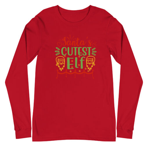 Santa's Cutest Elf (Unisex) Long Sleeve Tee - Image 6