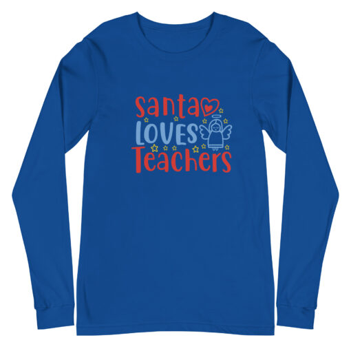 Santa Loves Teachers (Unisex) Long Sleeve Tee - Image 15