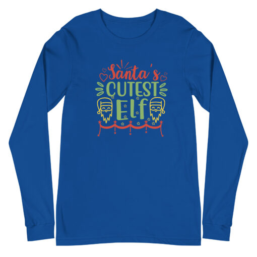 Santa's Cutest Elf (Unisex) Long Sleeve Tee - Image 11