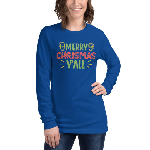 Merry Christmas Y'all (Unisex) Long Sleeve Tee - Image 3