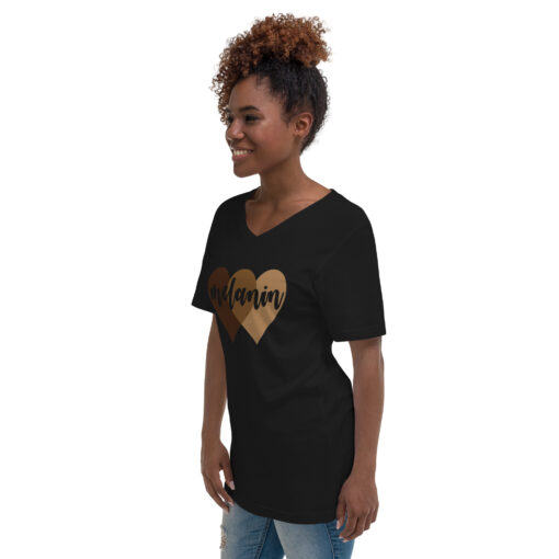 Melanin (Unisex) Short Sleeve V-Neck T-Shirt - Image 2