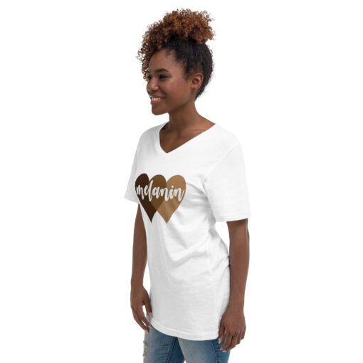 Melanin (Unisex) Short Sleeve V-Neck T-Shirt - Image 6