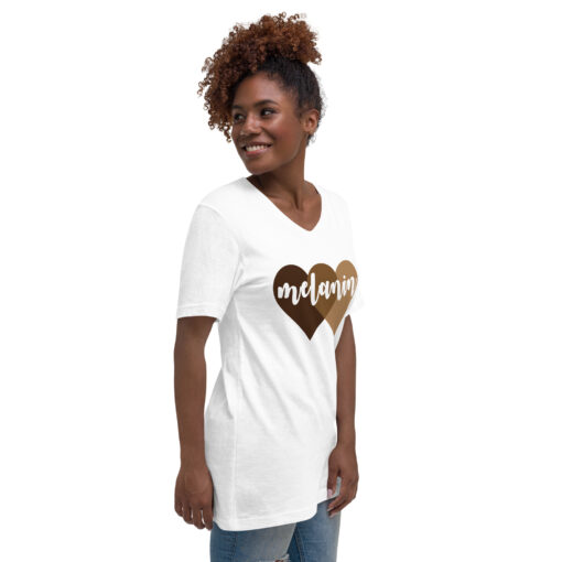 Melanin (Unisex) Short Sleeve V-Neck T-Shirt - Image 7