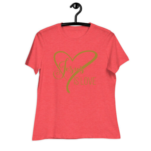 Jesus is Love Women's Round Neck Relaxed T-Shirt - Image 3