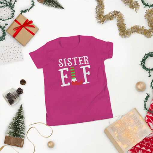 Teen Girl's  Sister Elf Short Sleeve T-Shirt - Image 31