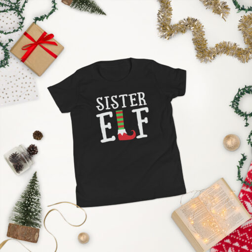 Teen Girl's  Sister Elf Short Sleeve T-Shirt - Image 3