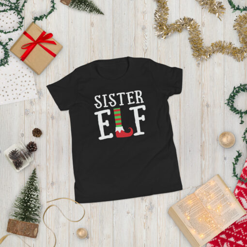 Teen Girl's  Sister Elf Short Sleeve T-Shirt - Image 2